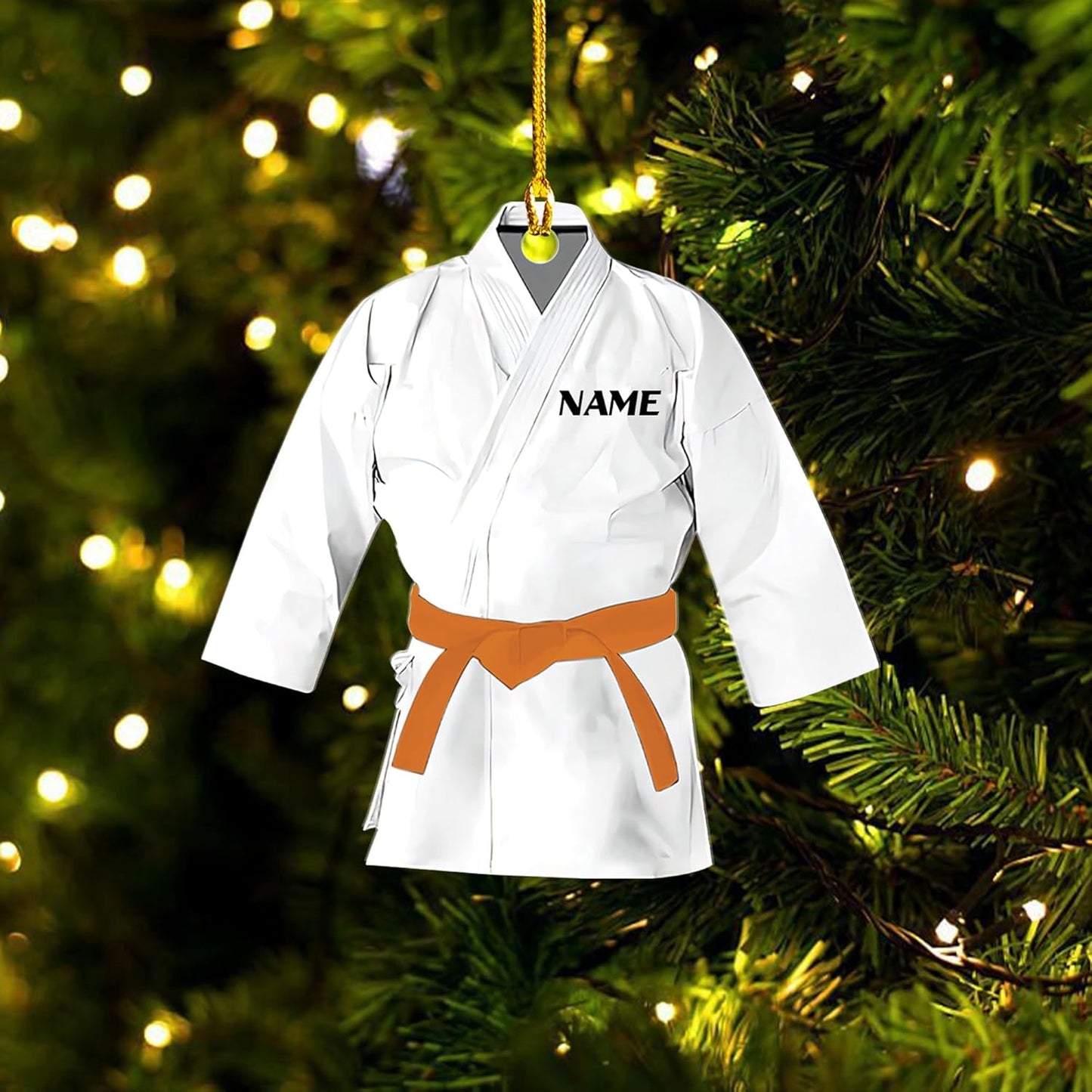Custom Karate Christmas Ornament – Taekwondo & Jiu Jitsu Gift Krt1