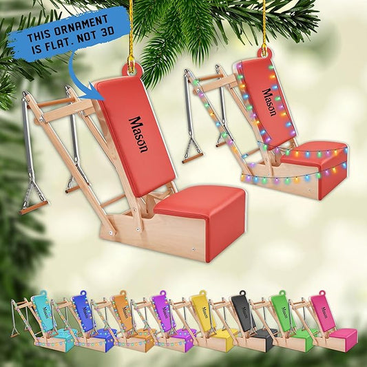 Personalized Pilates Acrylic Christmas Ornament - Instructors & Fitness Lovers LL43