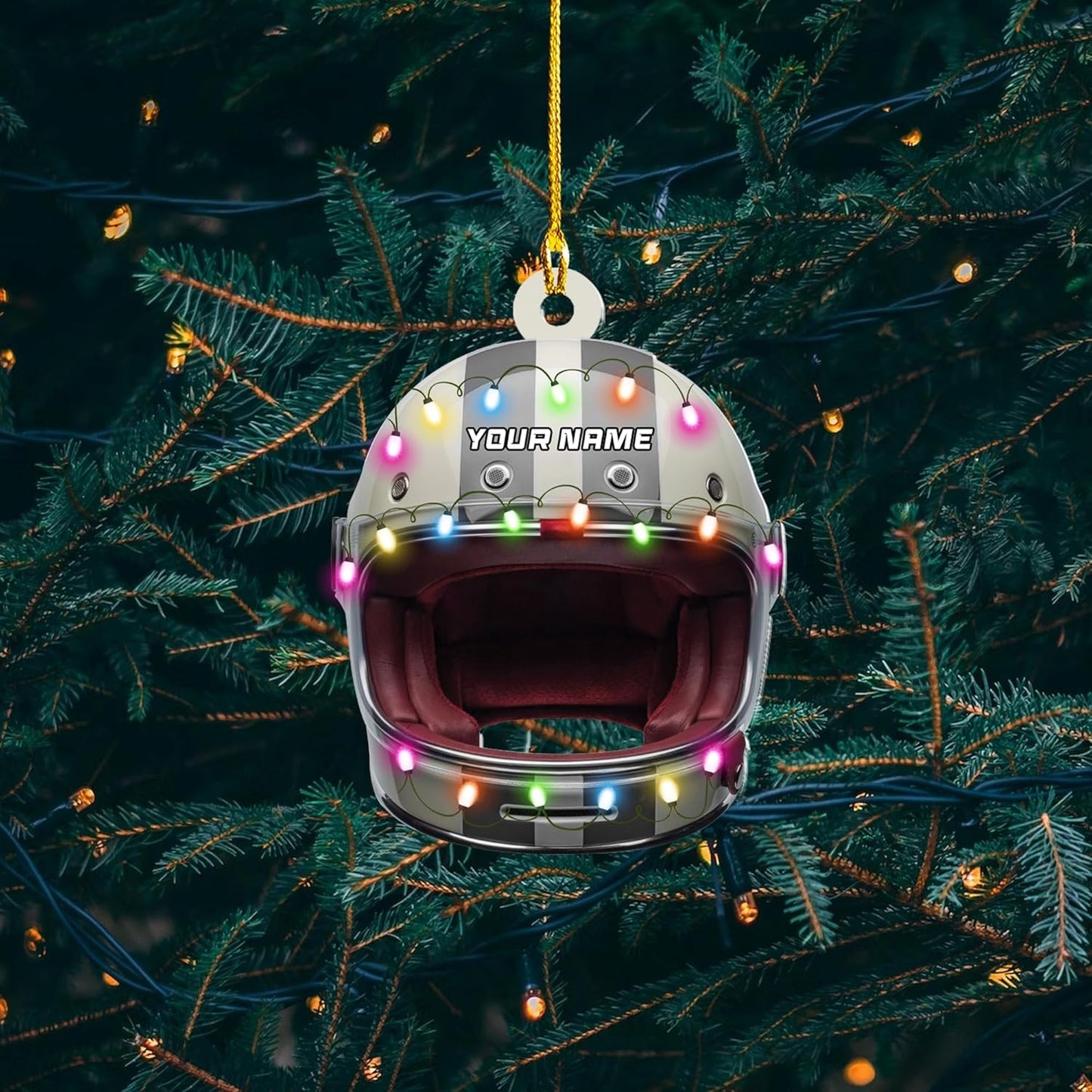 Personalized Racing Car Ornament – Custom Acrylic Drag Racing Christmas Decoration, Gift for Car Lovers and Drivers TR31