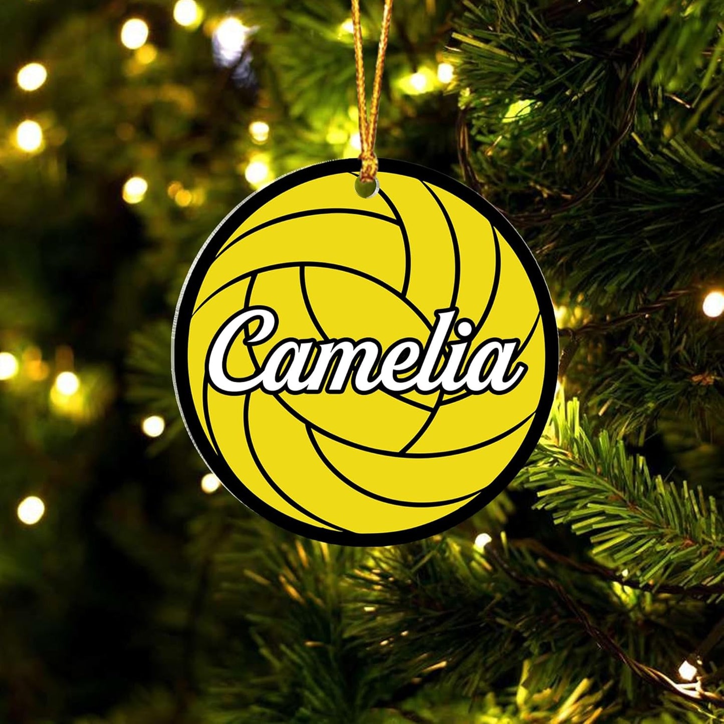 Custom Name Water Polo Christmas Ornament – Personalized Name And Number Water Polo Ornament, Sport Holiday Tree Decoration TW12