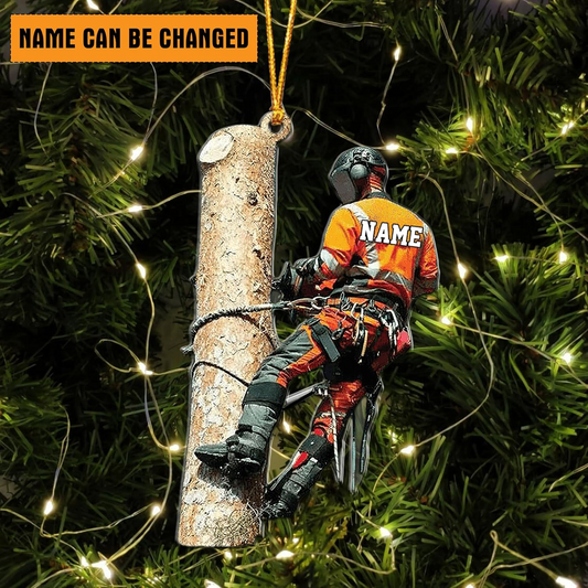 Personalized Arborist Ornament – Lumberjack Carpenter Christmas Ornament H16
