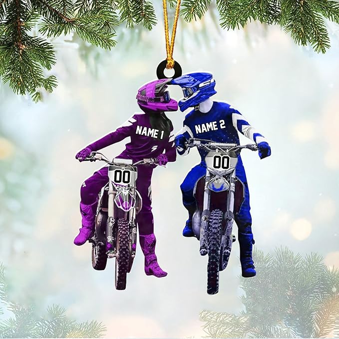 Personalized Dirt Bike Christmas Ornaments 2025 Custom Motocross Ornament Dirt bike Christmas Ornament NO9