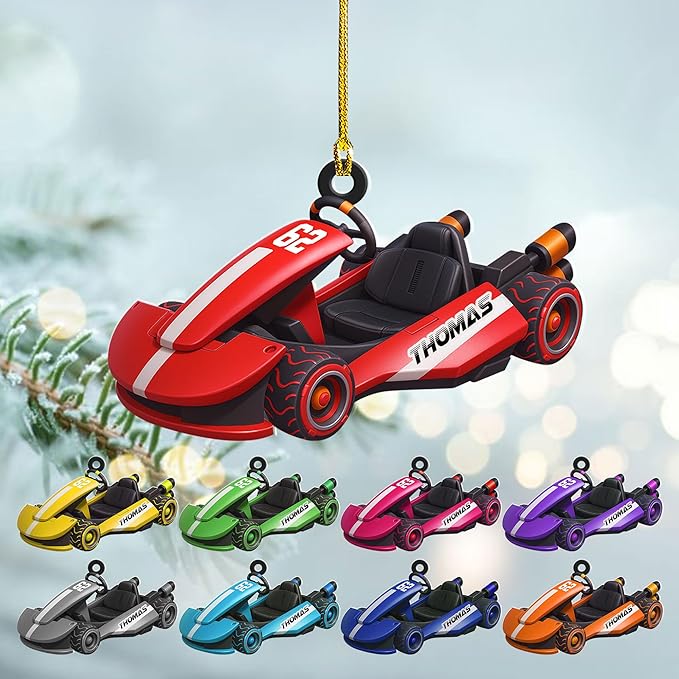 Personalized Go Kart Christmas Ornament N07