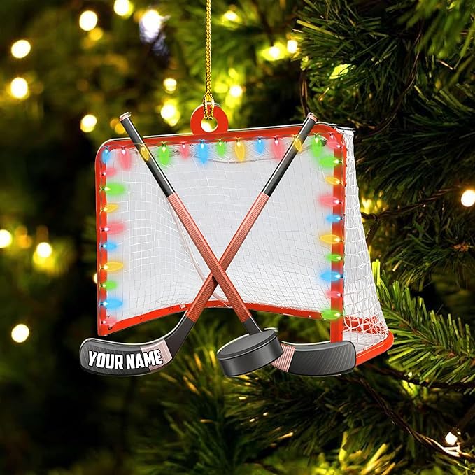 Custom Ice Hockey Christmas Ornament N53