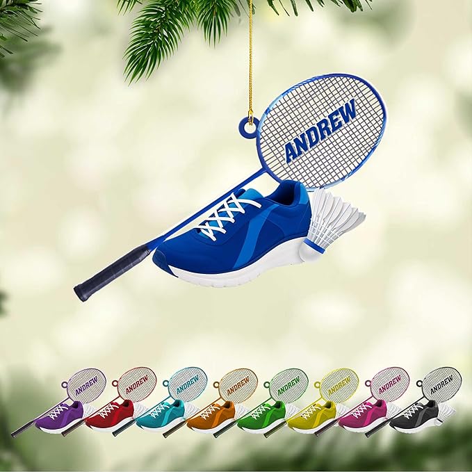 Custom Christmas Gift for Badminton Players, Sports Lovers Badminton Ornament LL19