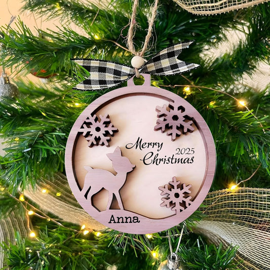Personalized Hunting Ornament, Hunter Christmas Acrylic Ornament 2025 T15