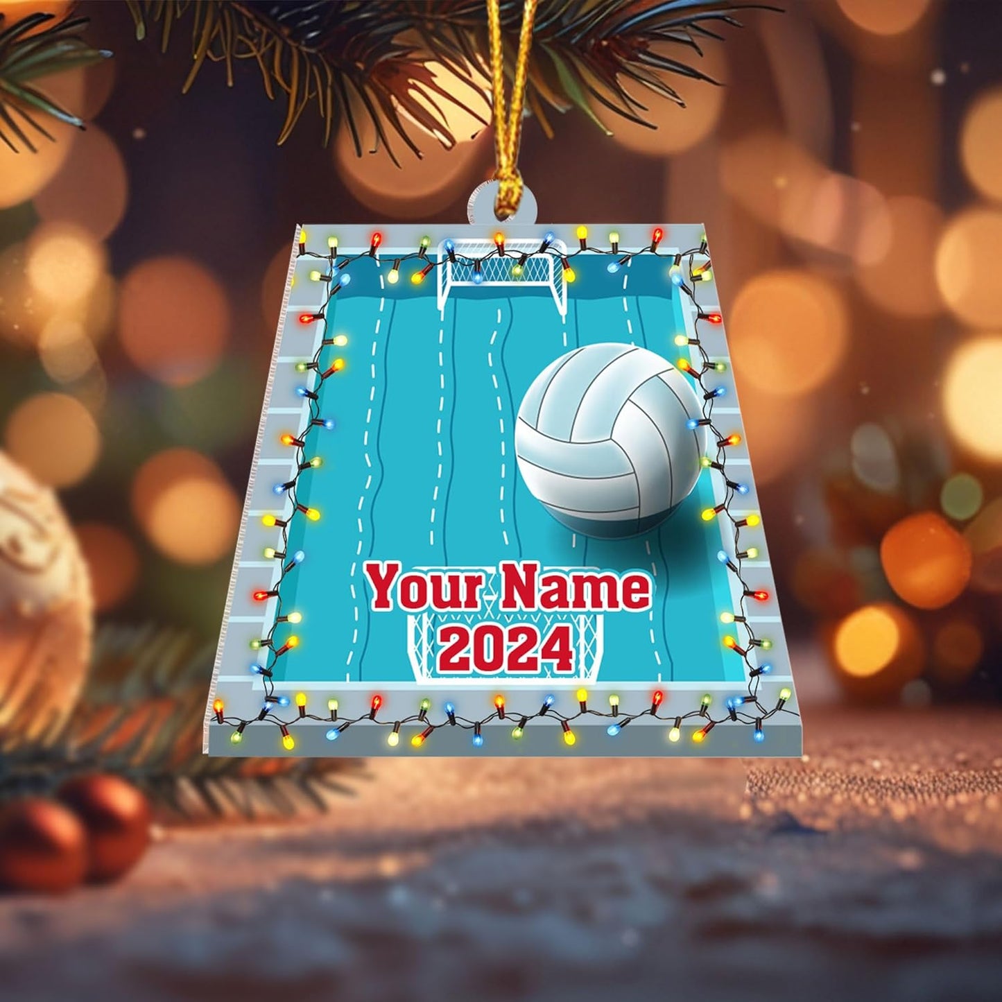 Custom Name Water Polo Christmas Ornament – Personalized Wayer Polo Ornament, Sport Holiday Tree Decoration TW8