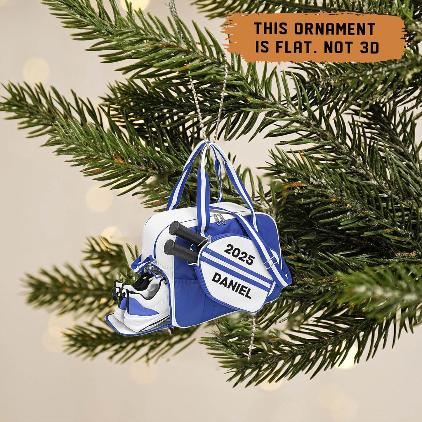 Custom Name Pickleball Bag Ornament – Pickleball Christmas Ornament 2