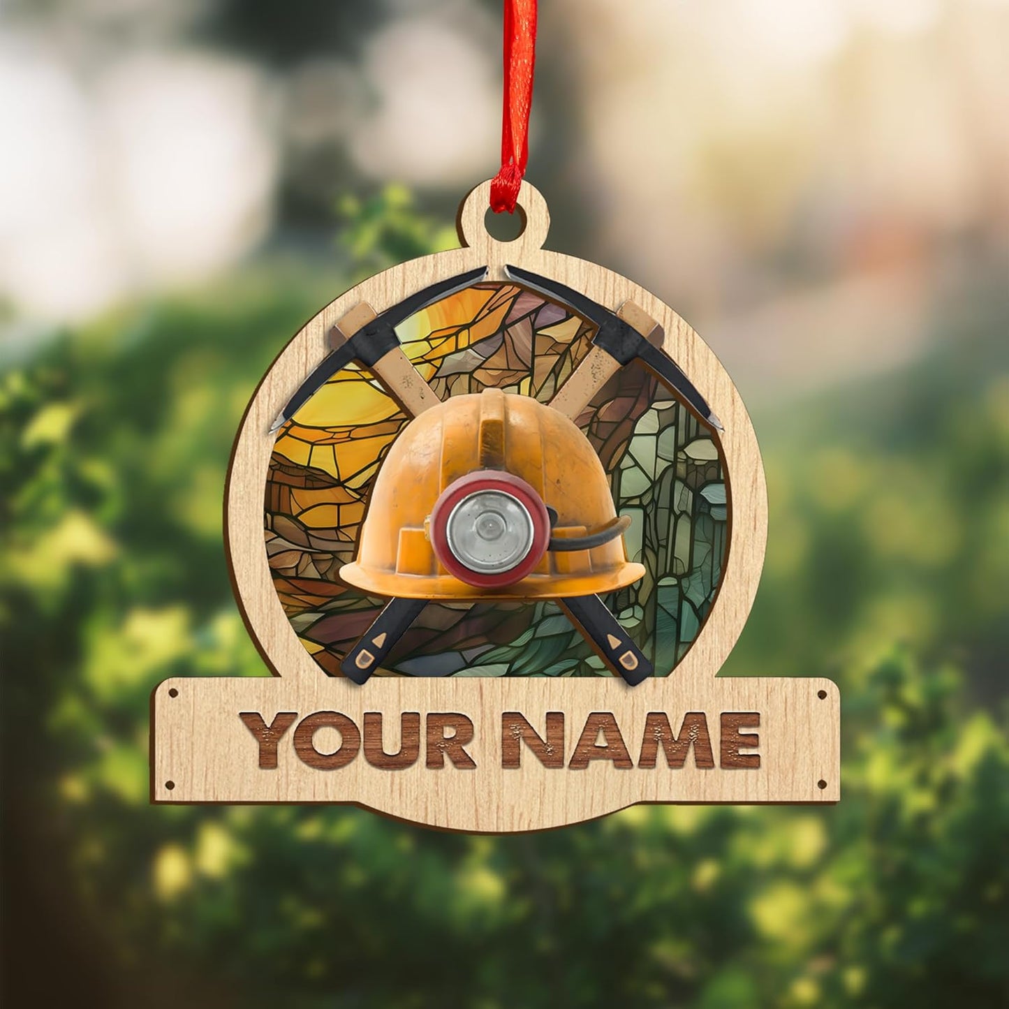 Custom Coal Miner Christmas Ornament – Personalized Name Decor Cmn6
