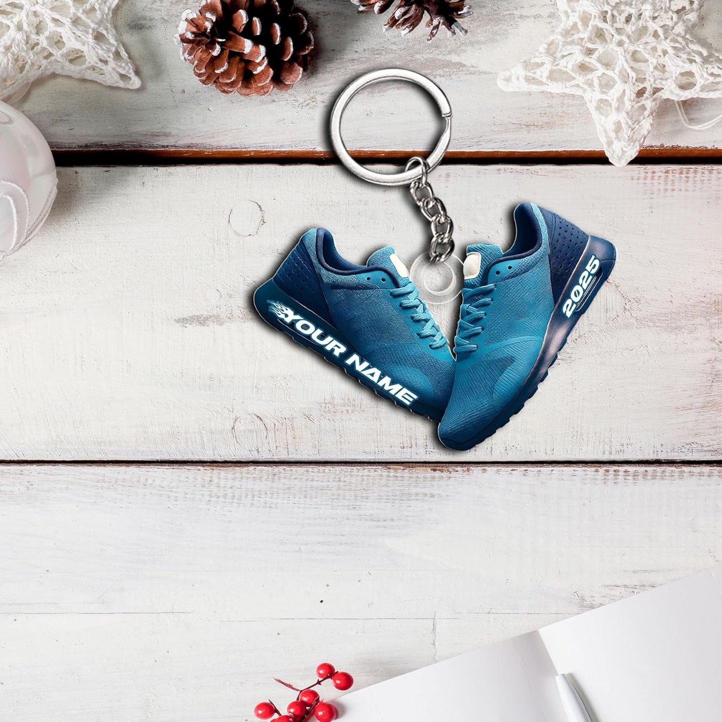 Personalized Marathon Christmas Ornament – Custom Name Acrylic Running Ornament, Marathon Runner Gift, Race Medal Keepsake TM2