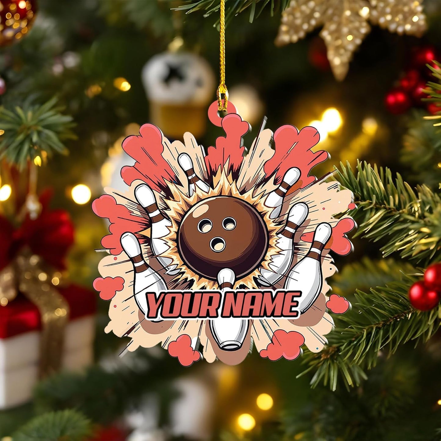 Custom Bowling Tools Ornament - Bowling Ornament Bowl 8