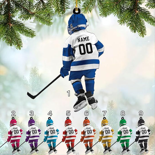 Personalized ice Hockey Ornament N29