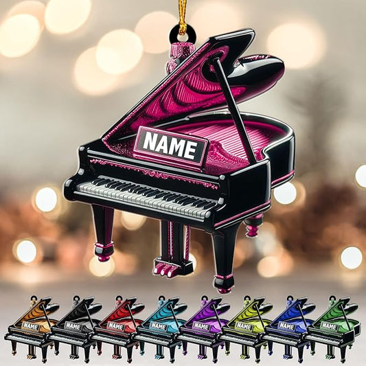 Customized Piano Ornament - Music Instrument Christmas Gift for Piano Lovers LL46