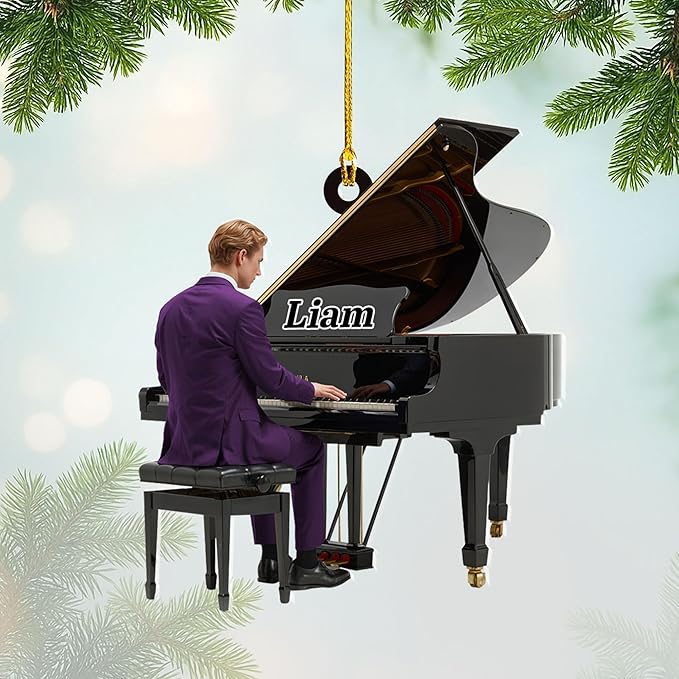 Custom Music Instrument Christmas Gift - Piano Ornament for Piano Lovers LL13