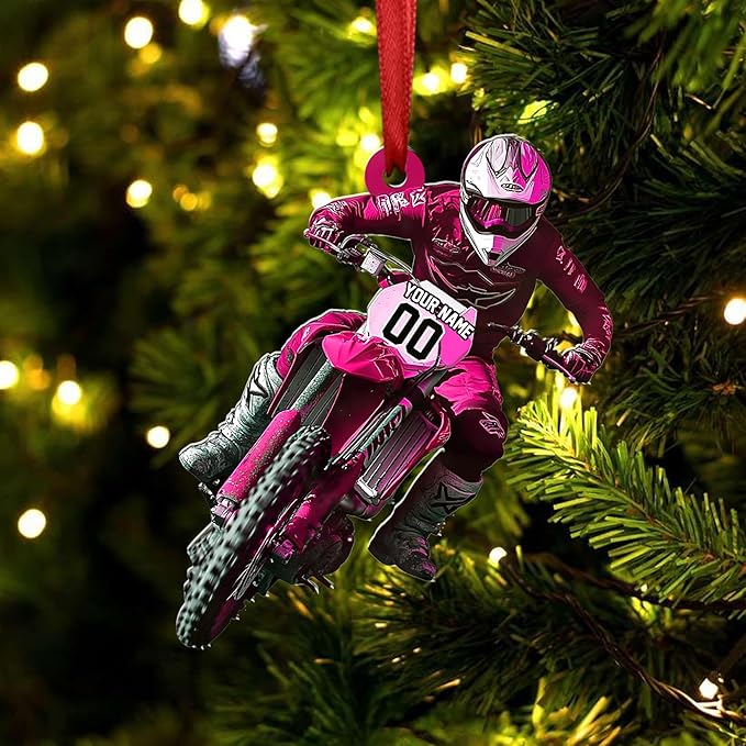 Personalized Dirt Bike Christmas Ornaments 2025 Custom Motocross Ornament Dirt bike Christmas Ornament N12