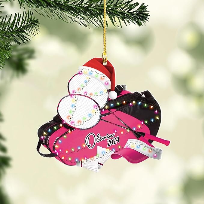 Pesonalized Christmas Gift for Badminton Players, Sports Lovers Badminton Ornament LL55