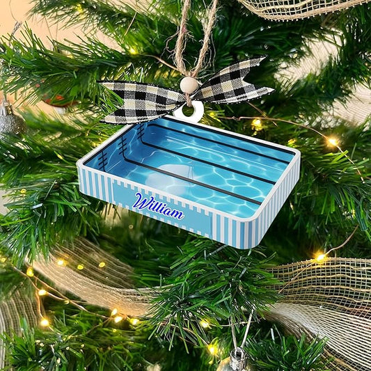 Custom Swimming Ornament - Swimmer Christmas Gift for Boys, Girls & Pool Lovers LL23