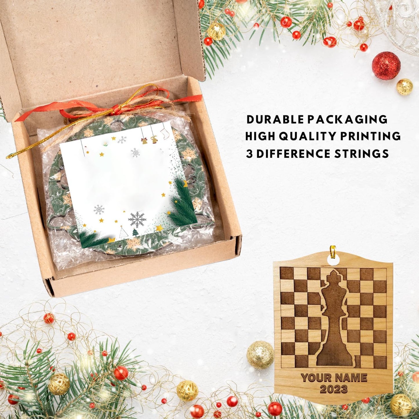 Personalized Basketball Christmas Ornament – Custom Name Acrylic Ornament, Sports Holiday Decoration, Basketball Player Gift N08