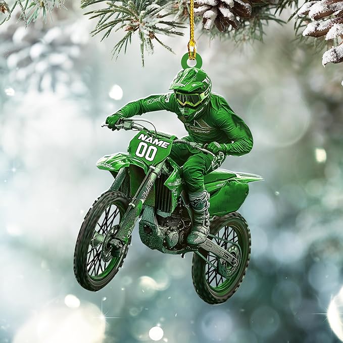 Personalized Dirt Bike Christmas Ornaments 2025 Custom Motocross Ornament Dirt bike Christmas Ornament N10