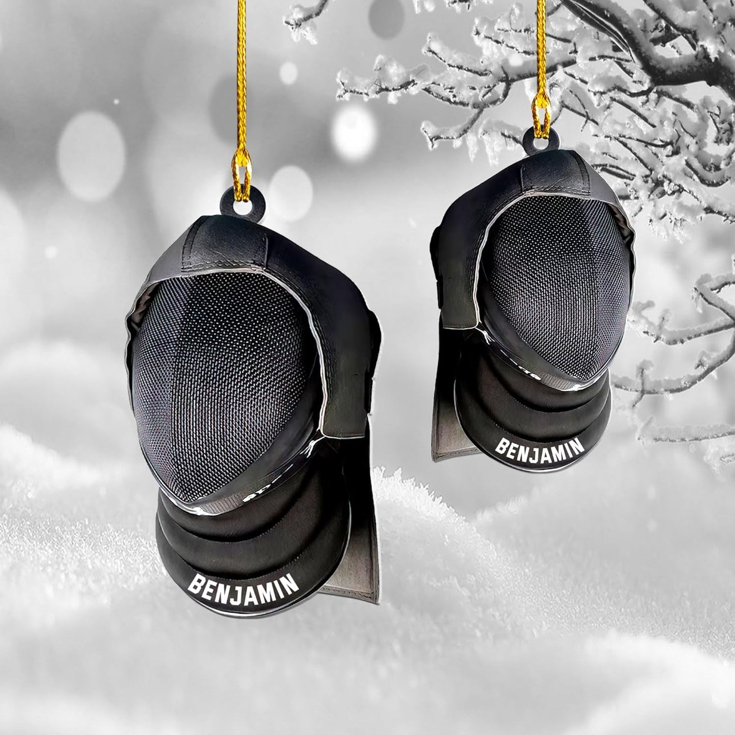 Personalized Fencing Christmas Ornament Christmas Tree Decor Gift for Fencer 2025 Fencing for Christmas Tree C06