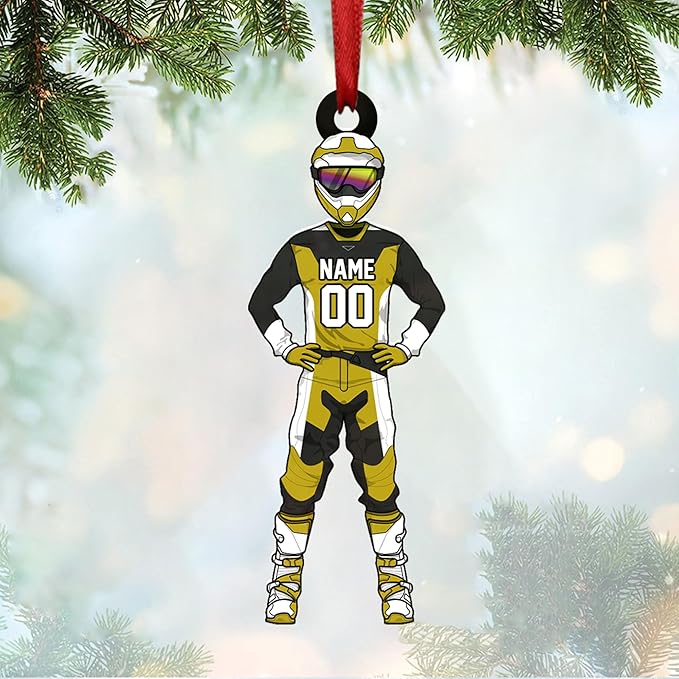 Personalized Dirt Bike Christmas Ornaments 2025 Custom Motocross Ornament Dirt bike Christmas Ornament N16
