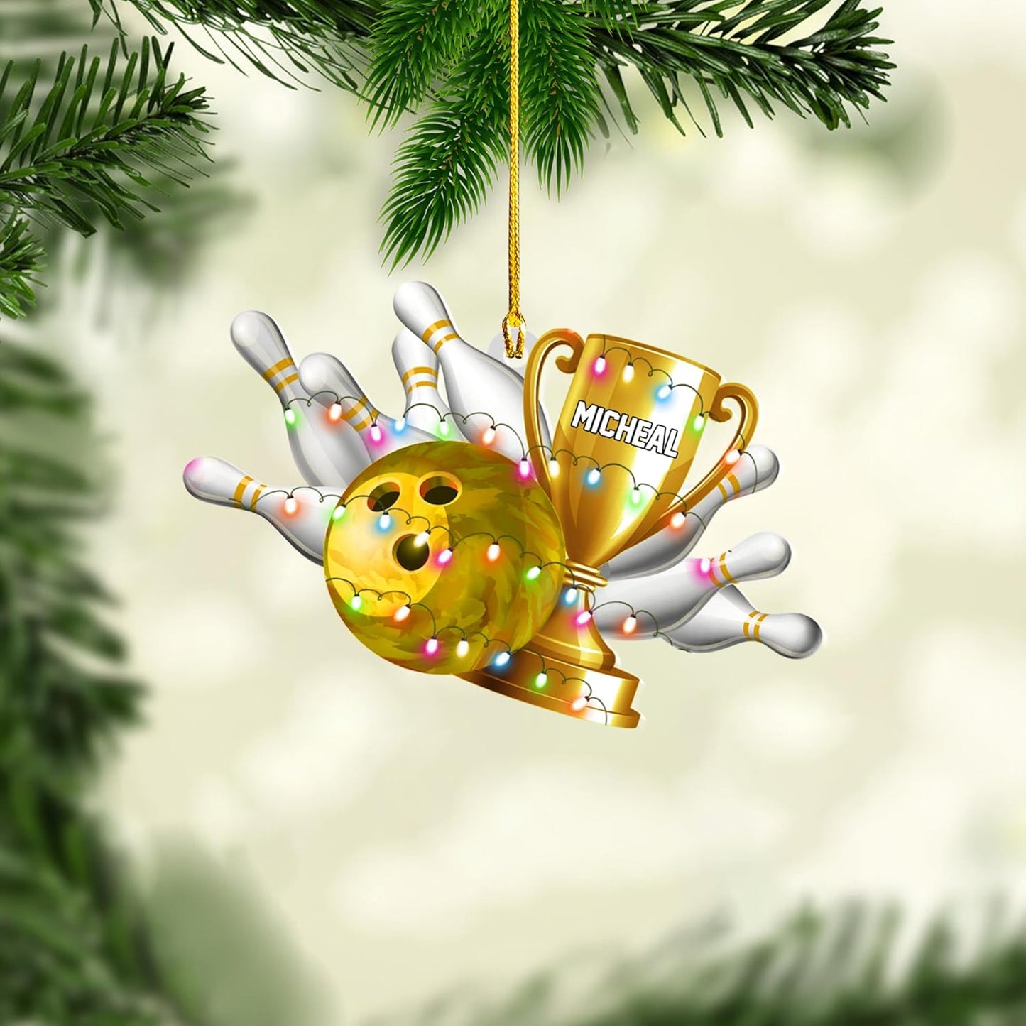 Custom Bowling Tools Ornament - Bowling Ornament Bowl Bl6