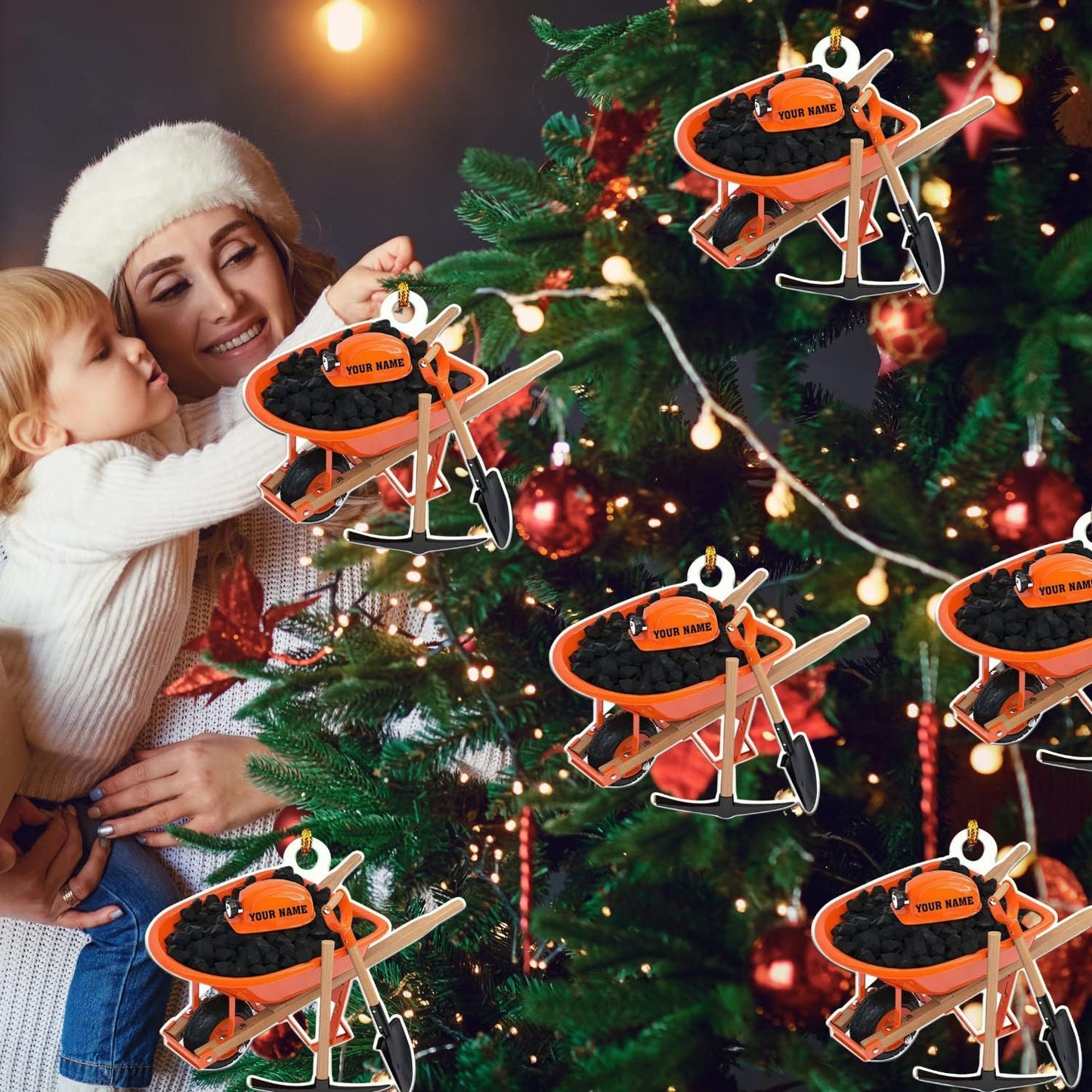 Custom Coal Miner Christmas Ornament – Personalized Name Decor Cmn1