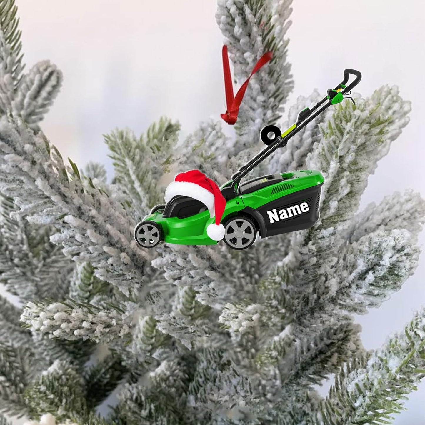 Personalized Lawn Mower Christmas Ornament | Custom Lawn Care Holiday Tree Decoration for Gardeners & Landscapers TG99