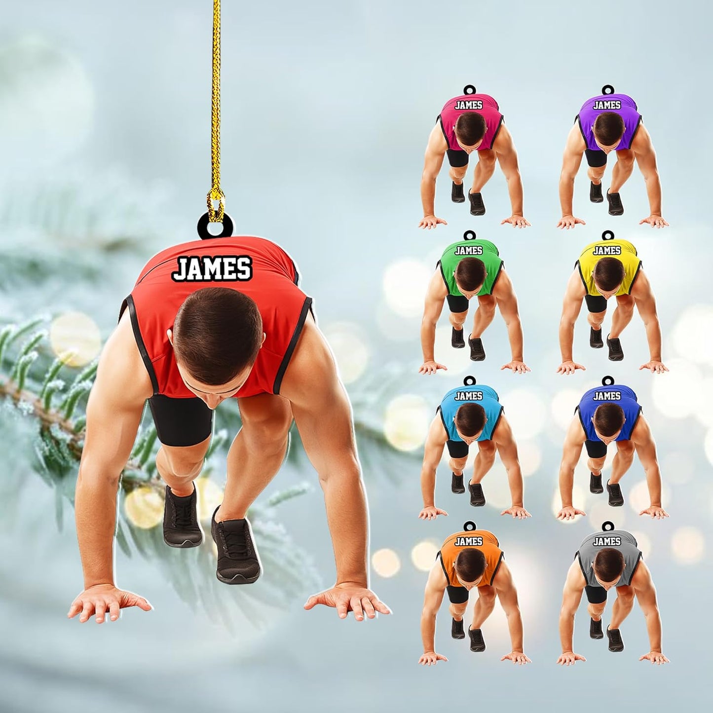 Personalized Marathon Ornament – Custom Name Acrylic Running Christmas Decoration, Runner Gift TM17