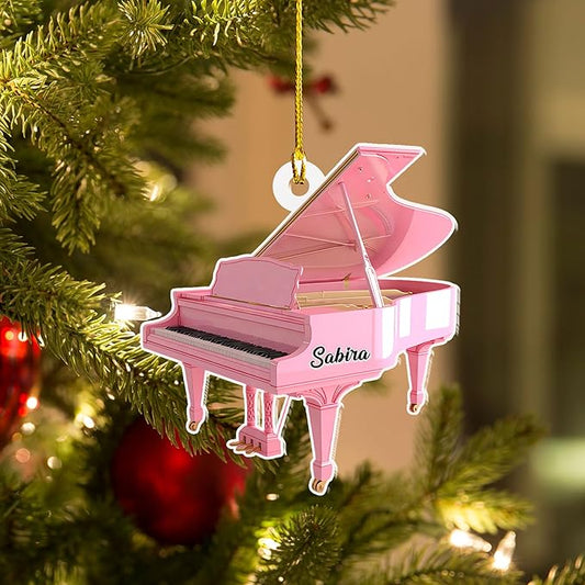 Customized Piano Ornament - Music Instrument Christmas Gift for Piano Lovers LL37