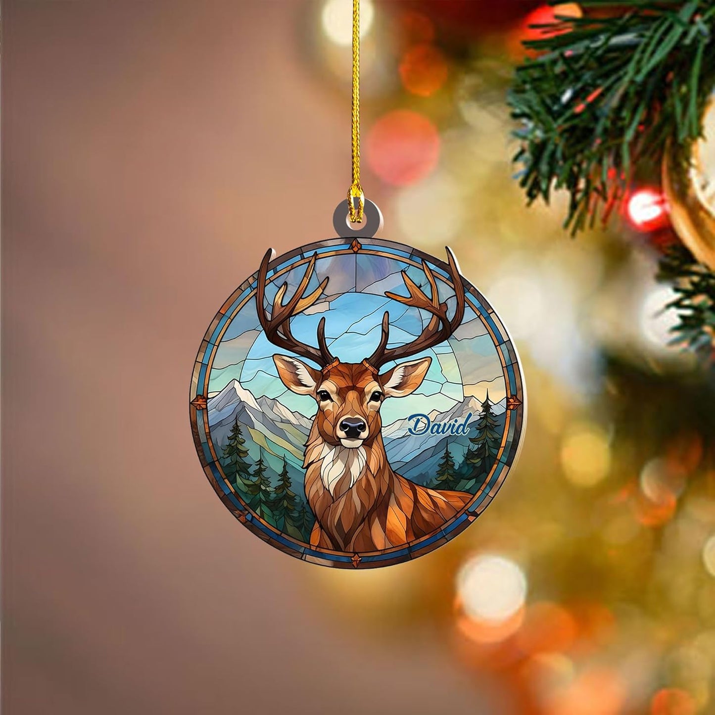 Personalized Hunting Ornament, Hunter Christmas Acrylic Ornament 2025 T03