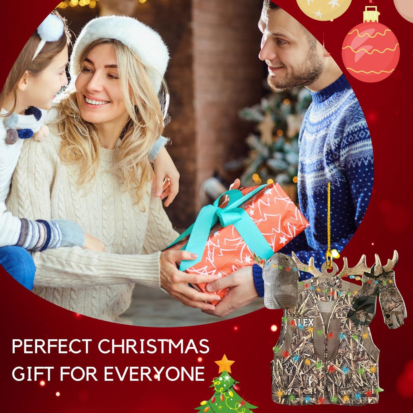 Personalized Hunting Ornament, Hunter Christmas Acrylic Ornament 2025 T27