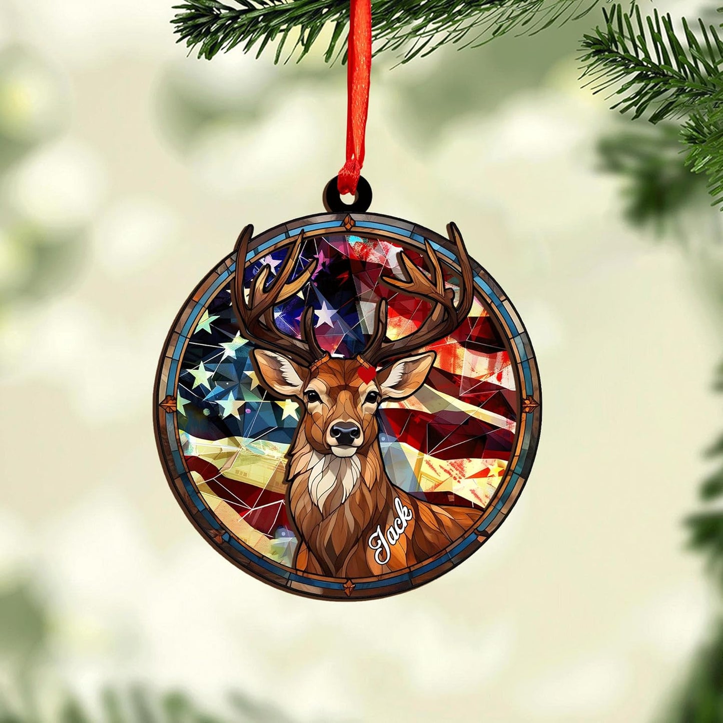 Personalized Hunting Ornament, Hunter Christmas Acrylic Ornament 2025 T19