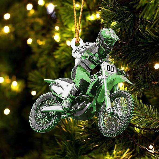 Personalized Dirt Bike Christmas Ornaments 2025 Custom Motocross Ornament Dirt bike Christmas Ornament NO7