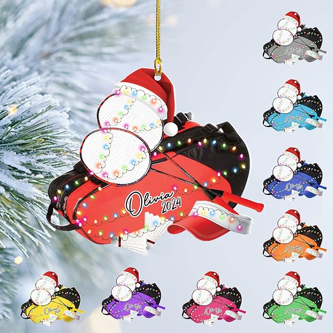 Pesonalized Christmas Gift for Badminton Players, Sports Lovers Badminton Ornament LL55