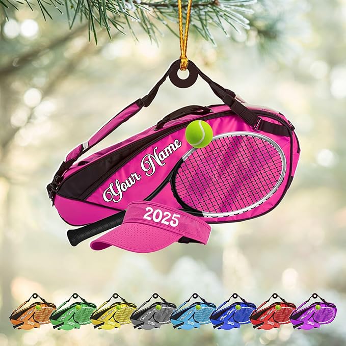 Personalized Tennis Christmas Ornament N03