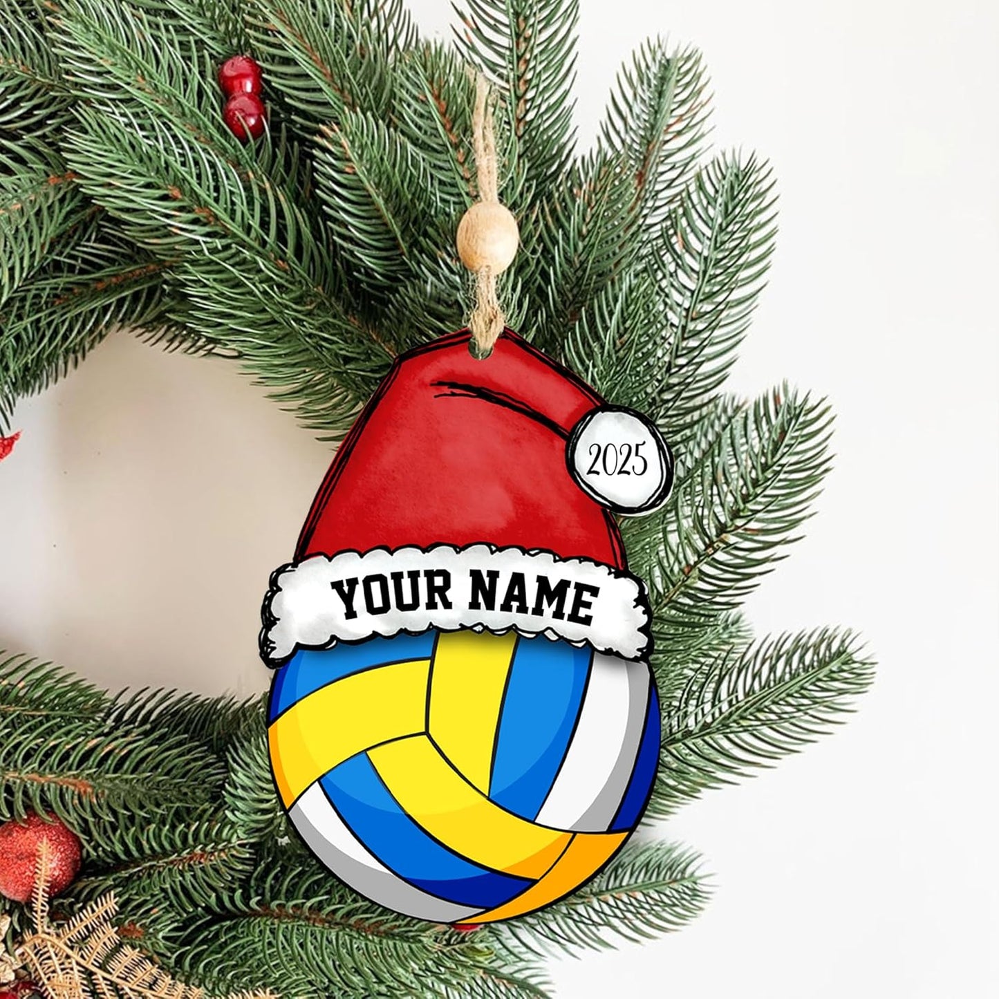 Personalized Volleyball Ornament, Custom Volleyball Player Gift Sports Ornament 2025 Gift for Sport Lover TV14