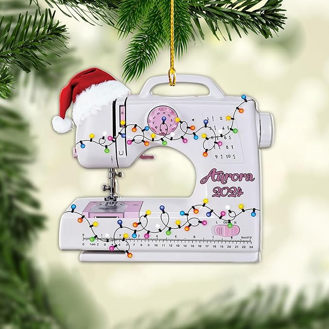 Custom Sewing Machine Ornament - Christmas Ornament Gift for Sewing Lovers LL16