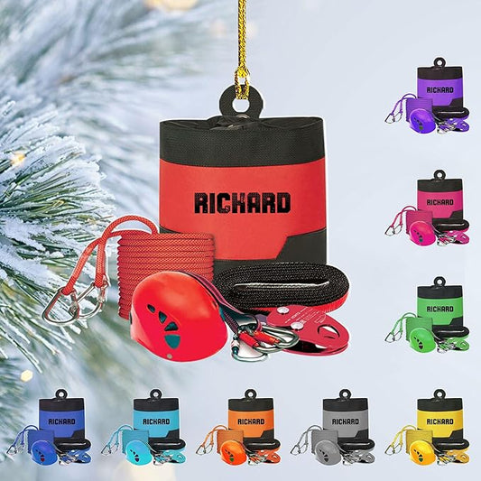 Personalized Rock Climber Christmas Gift for Mountaineers - Climbing Ornament LL27