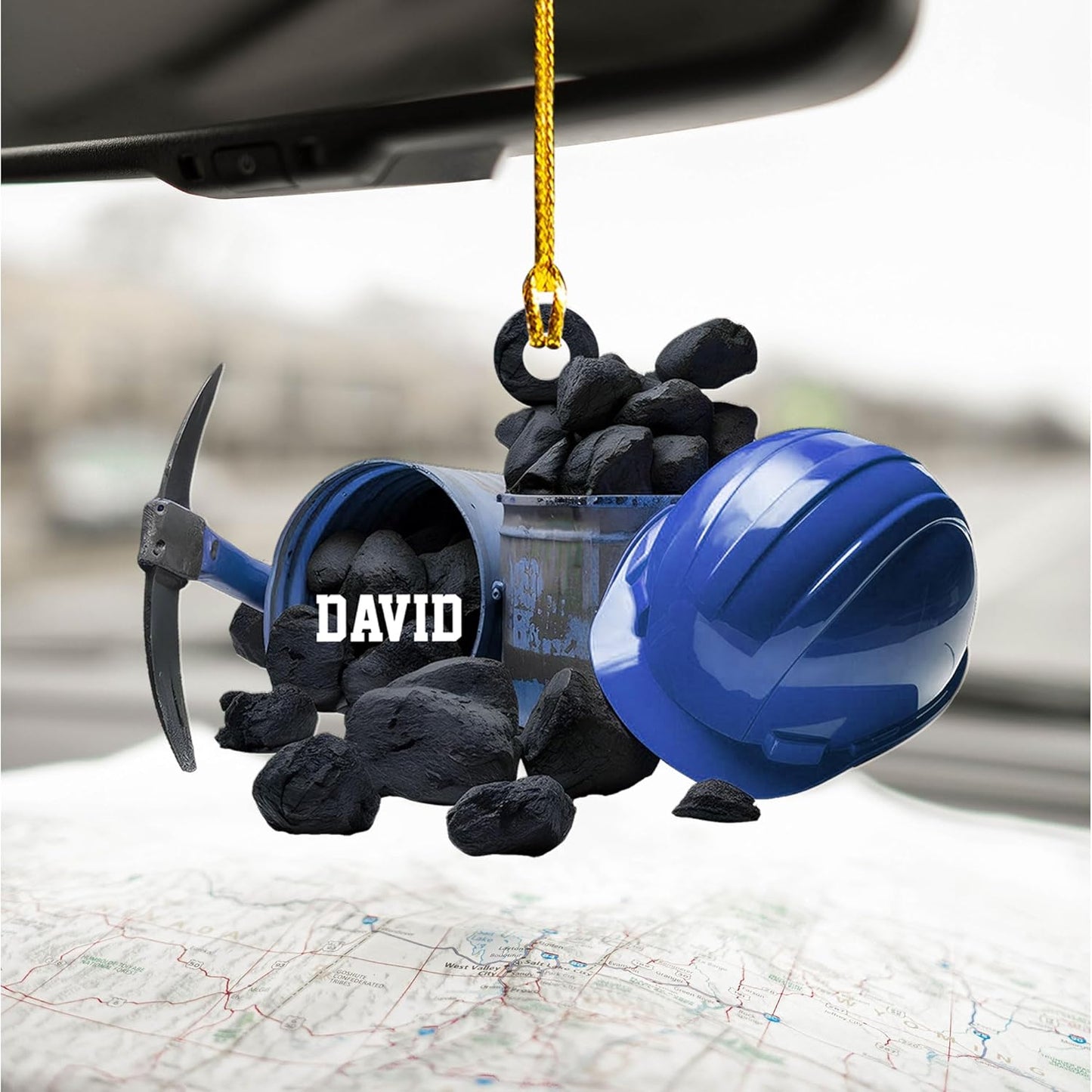 Custom Coal Miner Christmas Ornament – Personalized Name Decor Cmn12