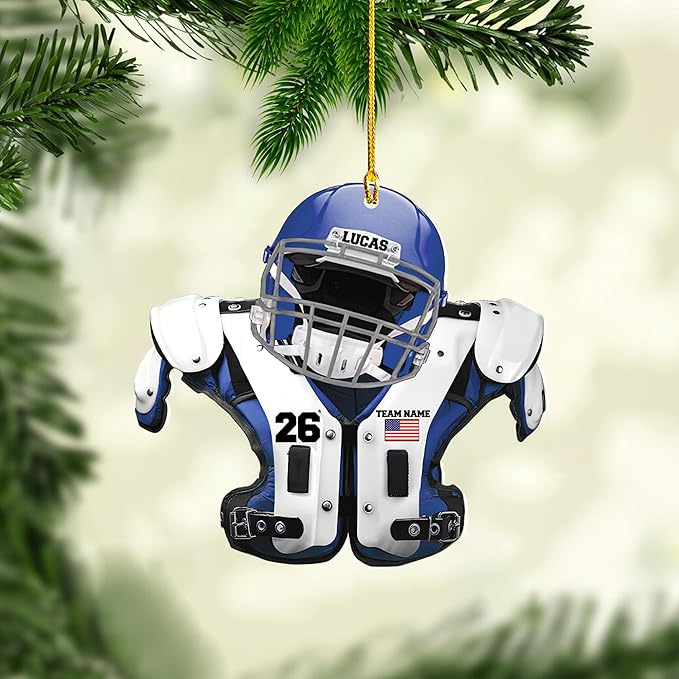 Personalized Rugby Player Christmas Gift for Sports Lovers - Rugby Ornament LL4