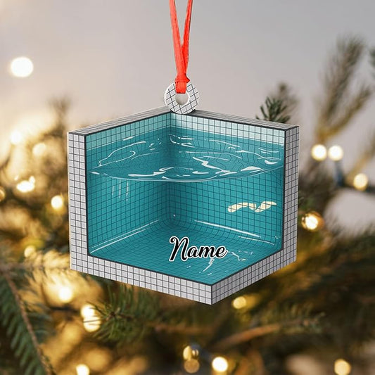 Custom Swimming Ornament - Swimmer Christmas Gift for Boys, Girls & Pool Lovers LL27