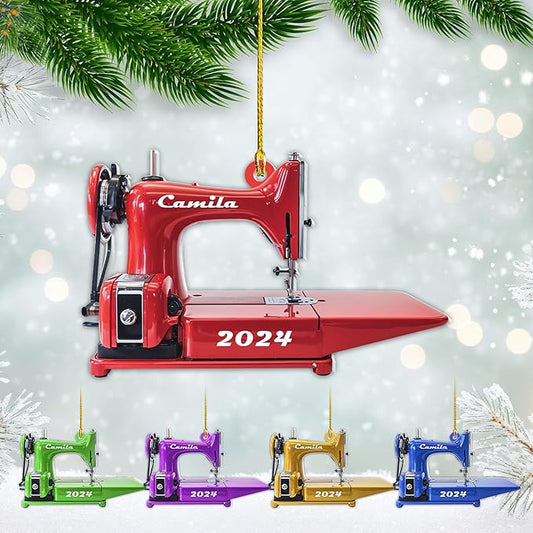 Custom Sewing Machine Ornament - Christmas Ornament Gift for Sewing Lovers LL18