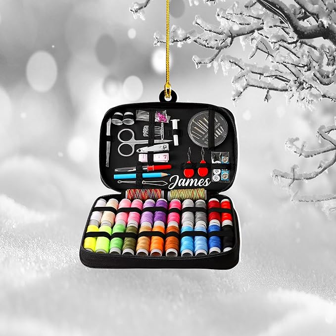 Custom Sewing Machine Ornament - Christmas Ornament Gift for Sewing Lovers LL30