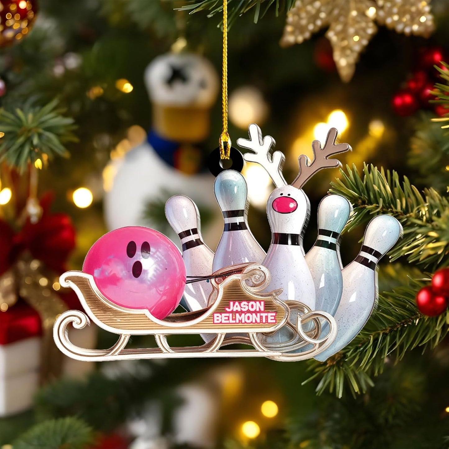 Custom Bowling Tools Ornament - Bowling Ornament Bowl6