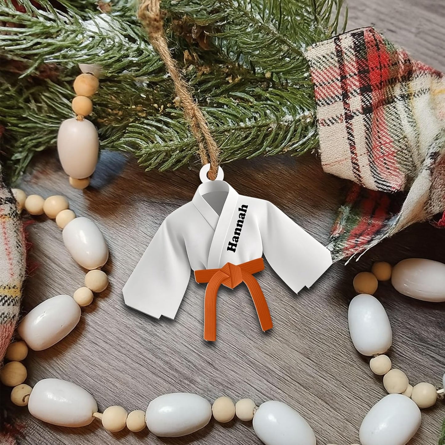 Custom Karate Christmas Ornament – Taekwondo & Jiu Jitsu Gift Krt25