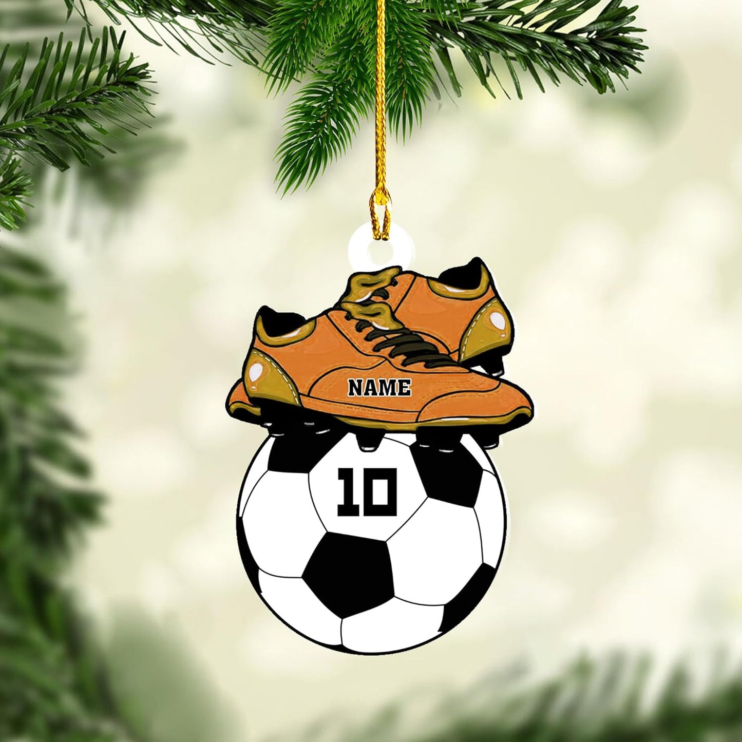 Personalized Soccer Player Christmas Ornament - Xmas Gift for Soccer Lovers C19