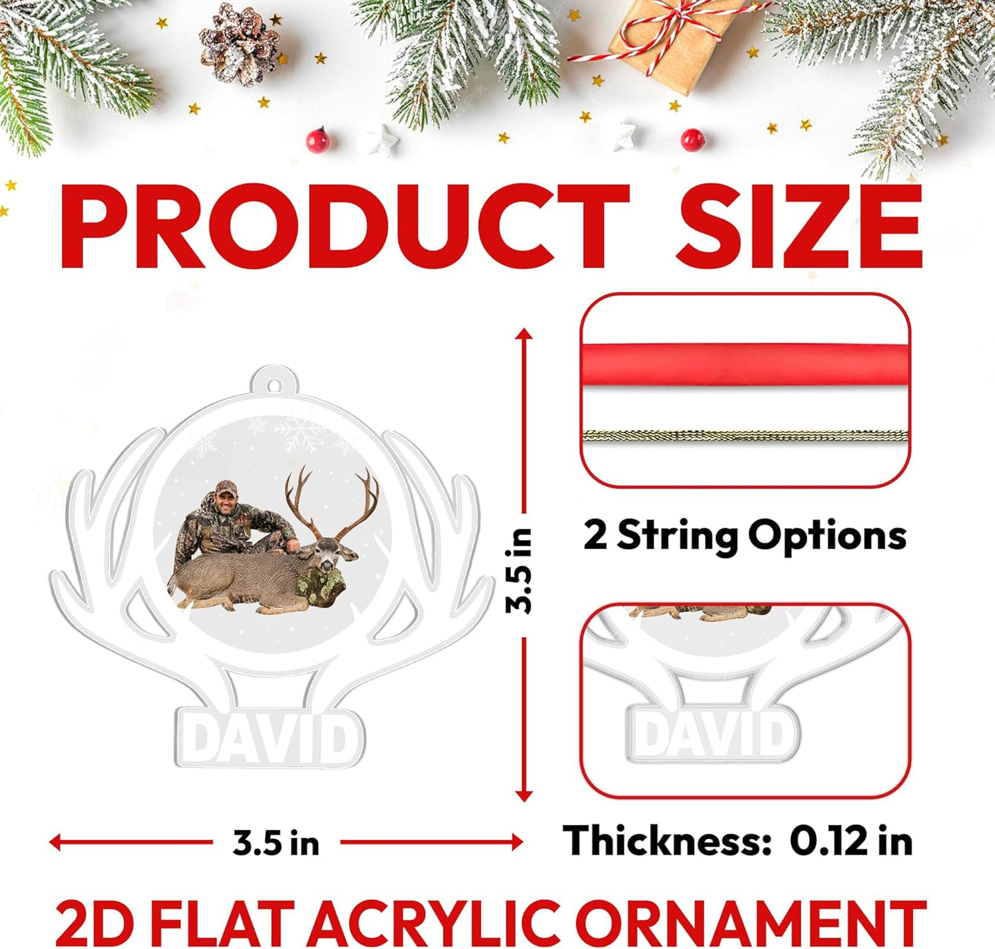 Personalized Hunting Vest 2D Flat Ornament - Duck Hunting Gifts for Men Women T38