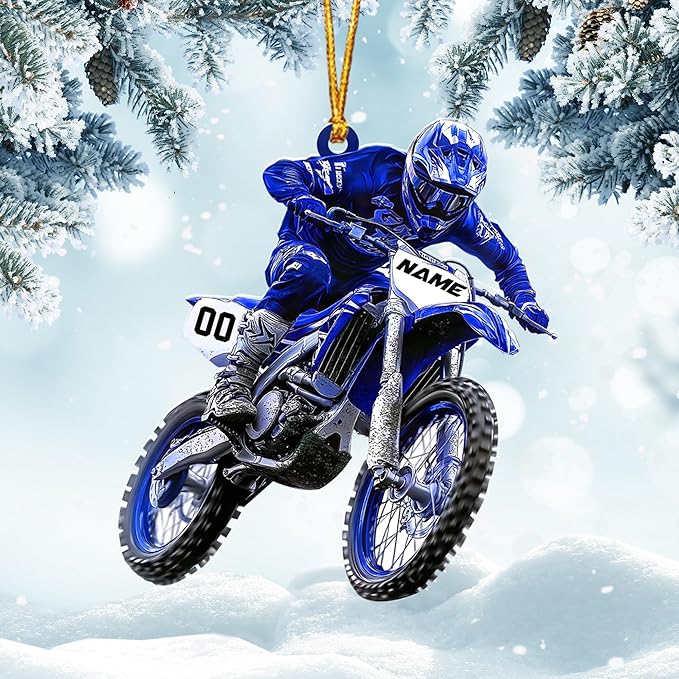 Personalized Dirt Bike Christmas Ornaments 2025 Custom Motocross Ornament Dirt bike Christmas Ornament NO3