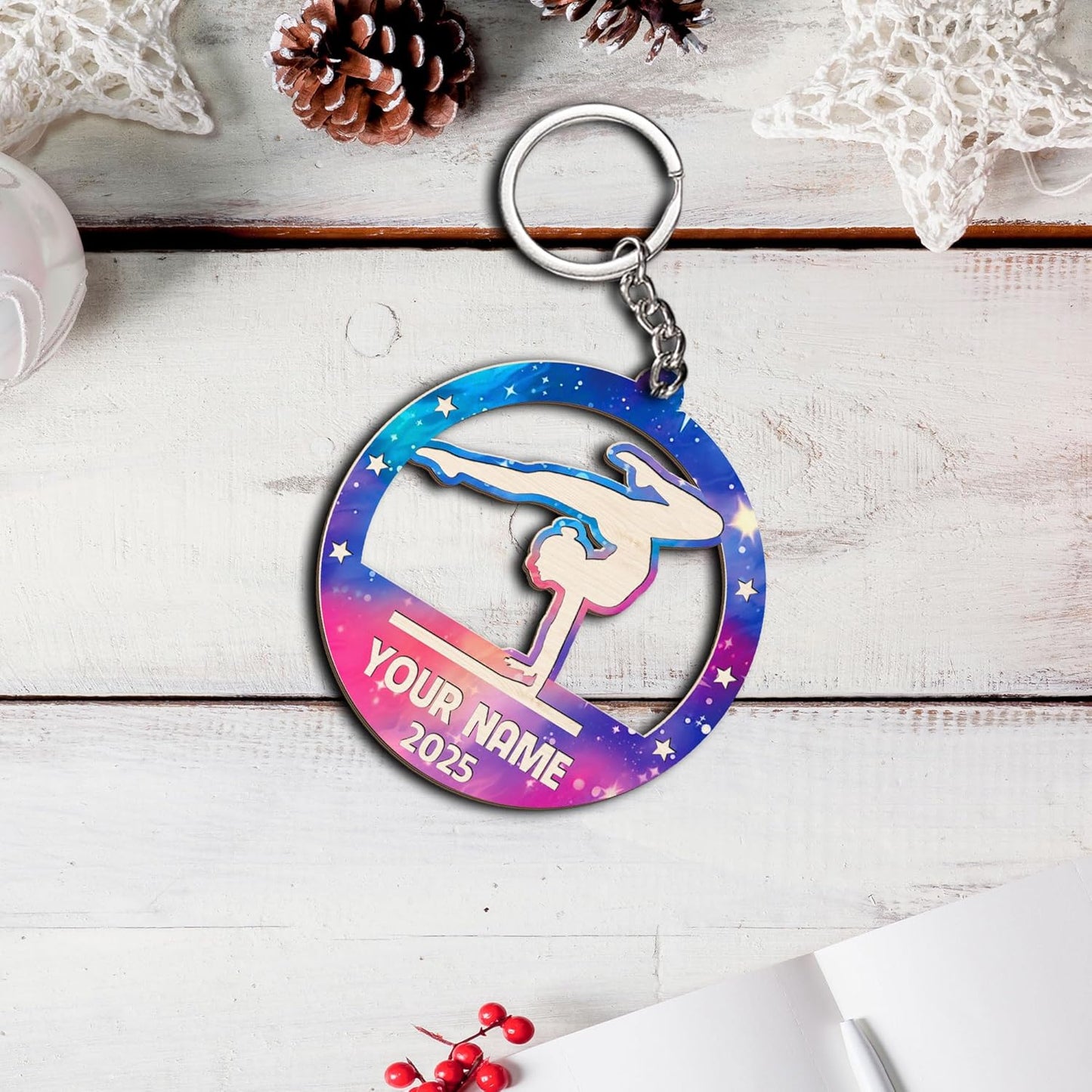 Personalized Name Gymnastics Ornament 2025, Girl Gymnast Ornaments  for Xmas C18